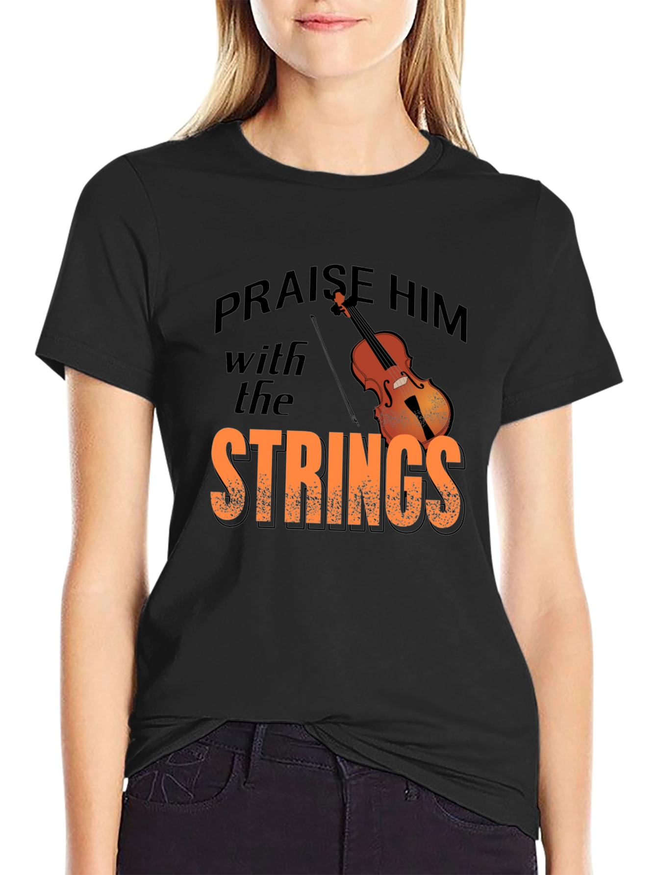 Praise Him With Strings Music T-Shirt