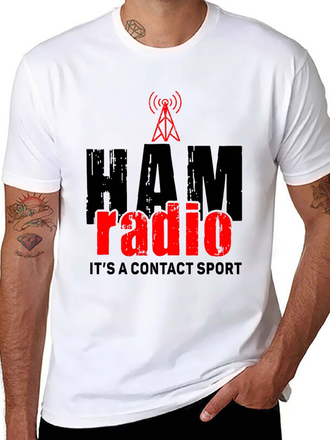 HAM Radio Contact Sport T-Shirt - Black