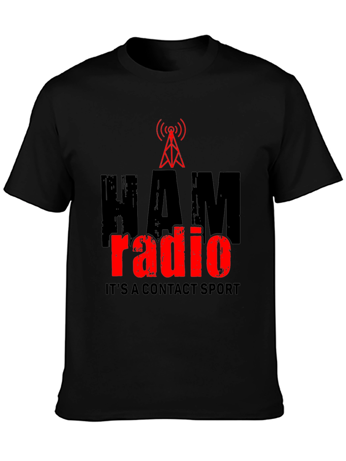HAM Radio Contact Sport T-Shirt - Black