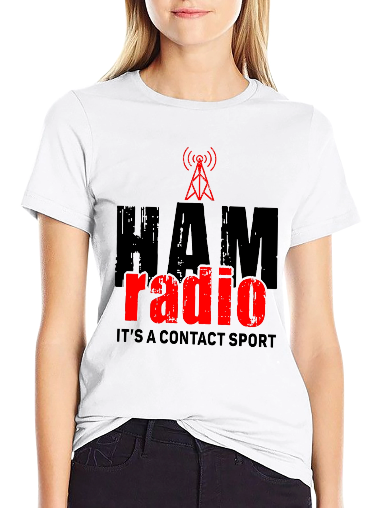 HAM Radio Contact Sport T-Shirt - Black
