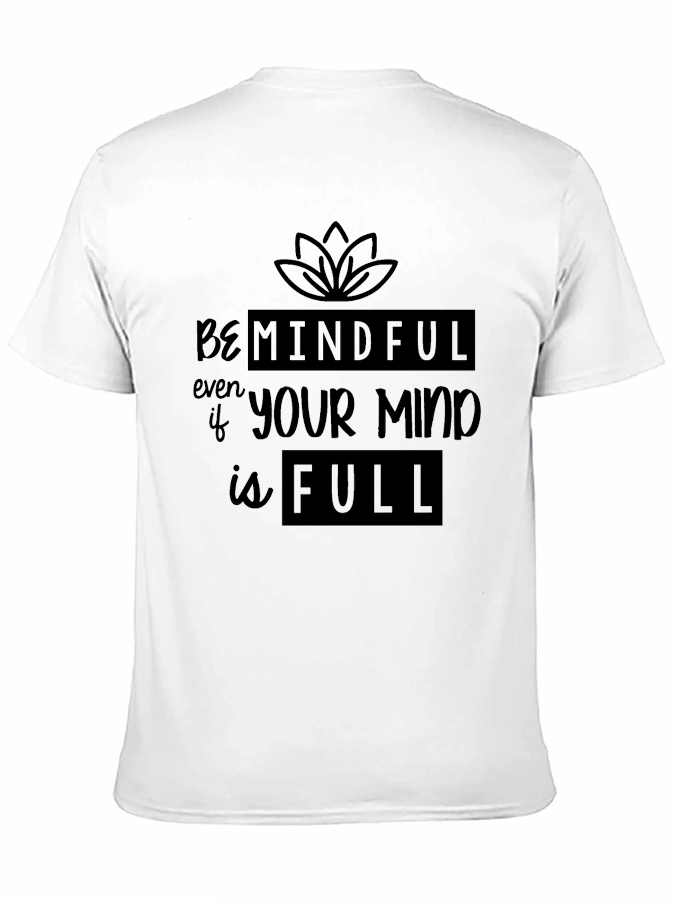 Mindful Graphic Print Black Tee