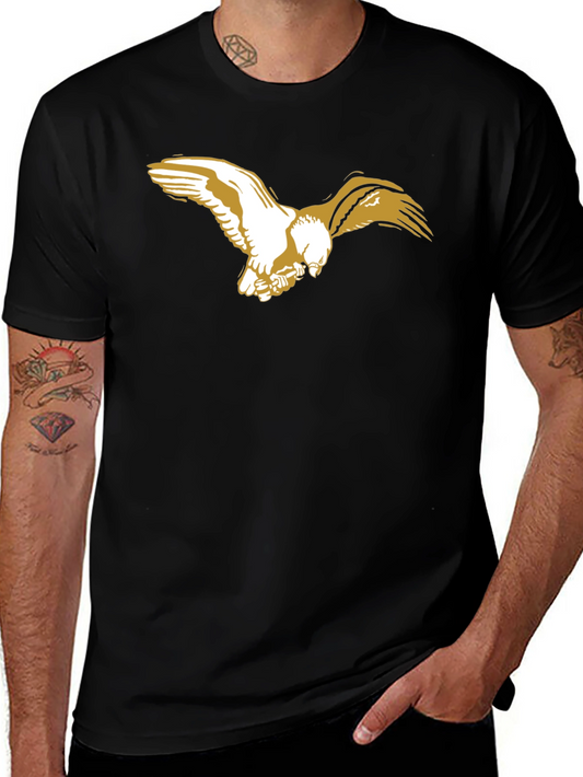 Black Tee with Eagle Design