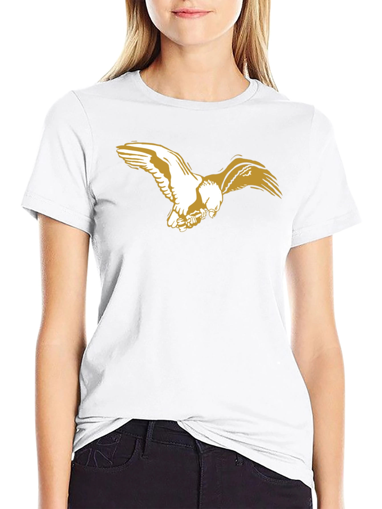 Black Tee with Eagle Design