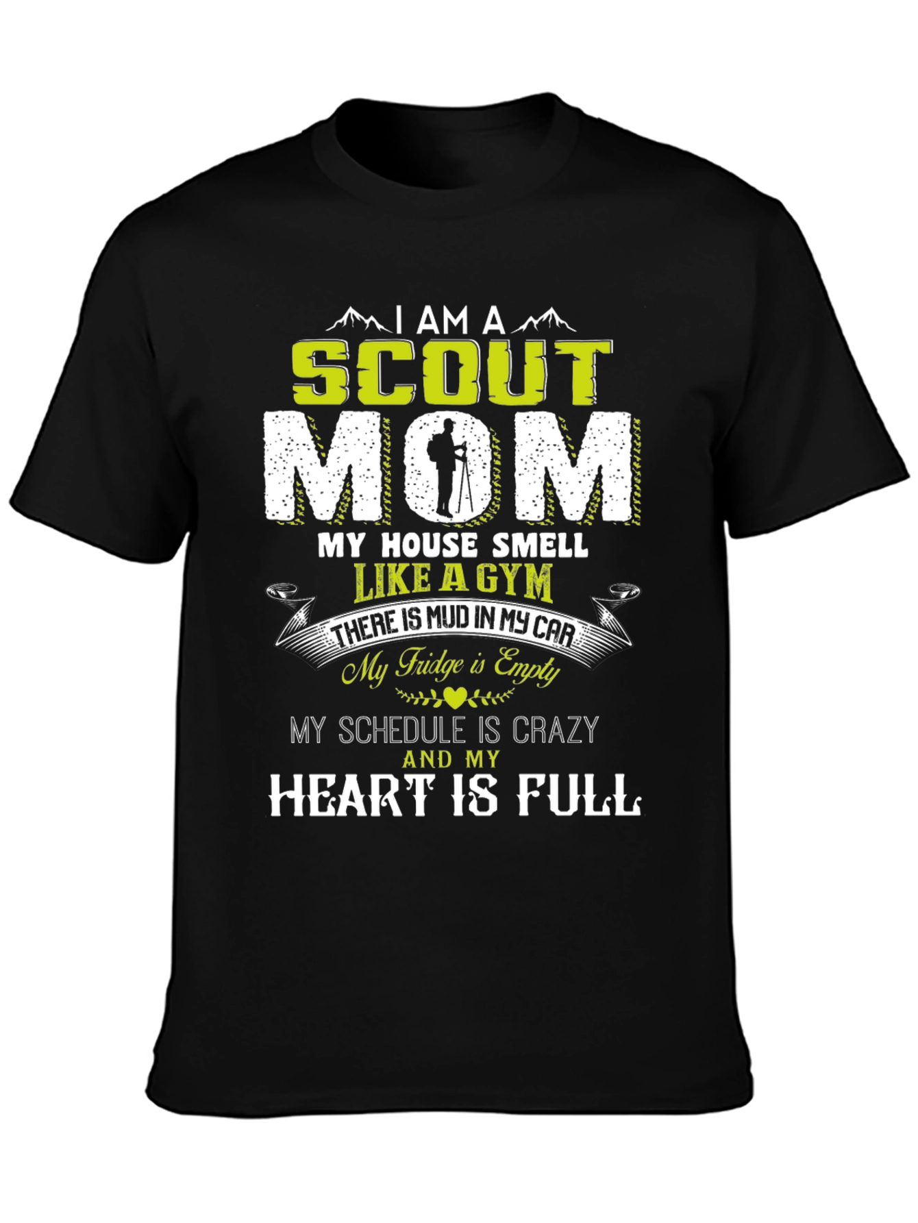 Scout Mom Graphic T-Shirt - Crazy Schedule Full Heart