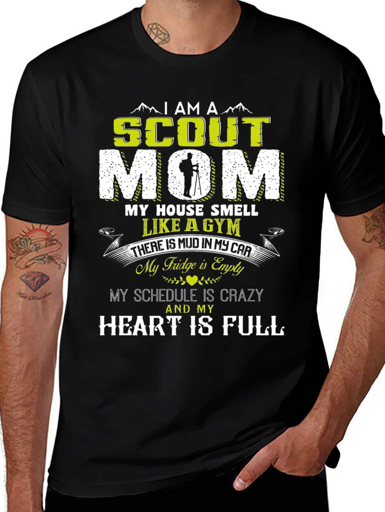 Scout Mom Graphic T-Shirt - Crazy Schedule Full Heart