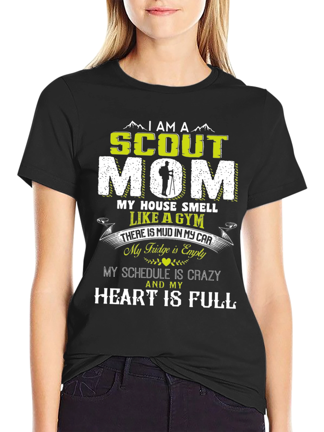 Scout Mom Graphic T-Shirt - Crazy Schedule Full Heart