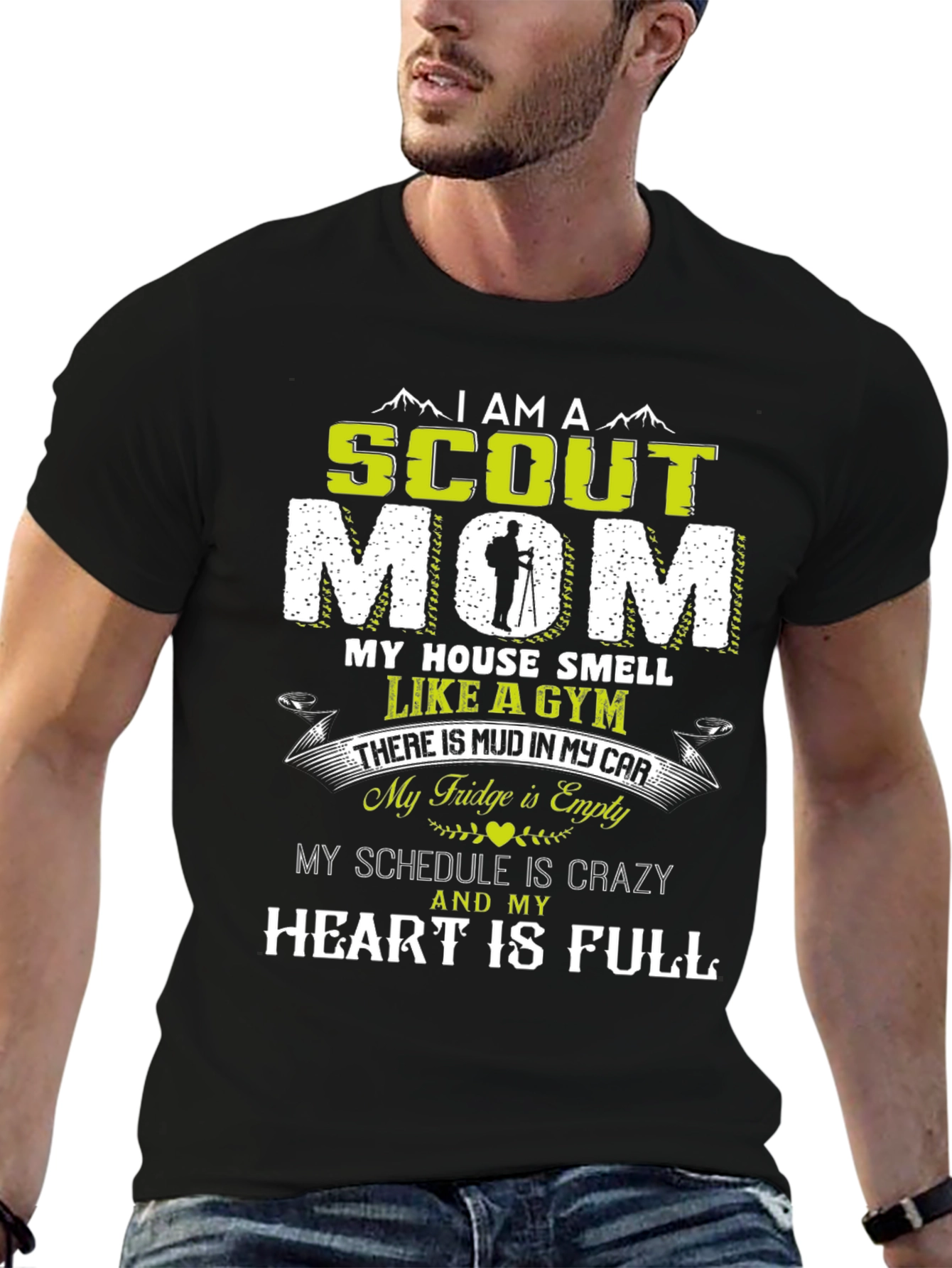 Scout Mom Graphic T-Shirt - Crazy Schedule Full Heart