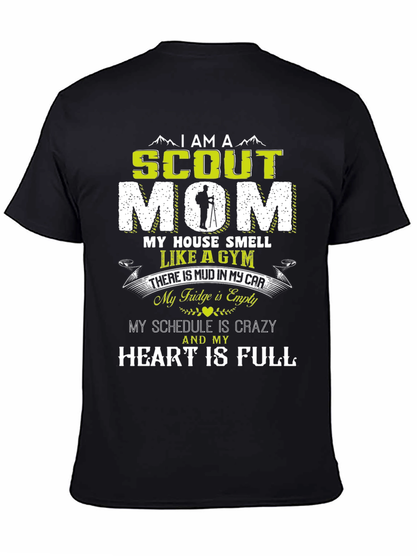 Scout Mom Graphic T-Shirt - Crazy Schedule Full Heart