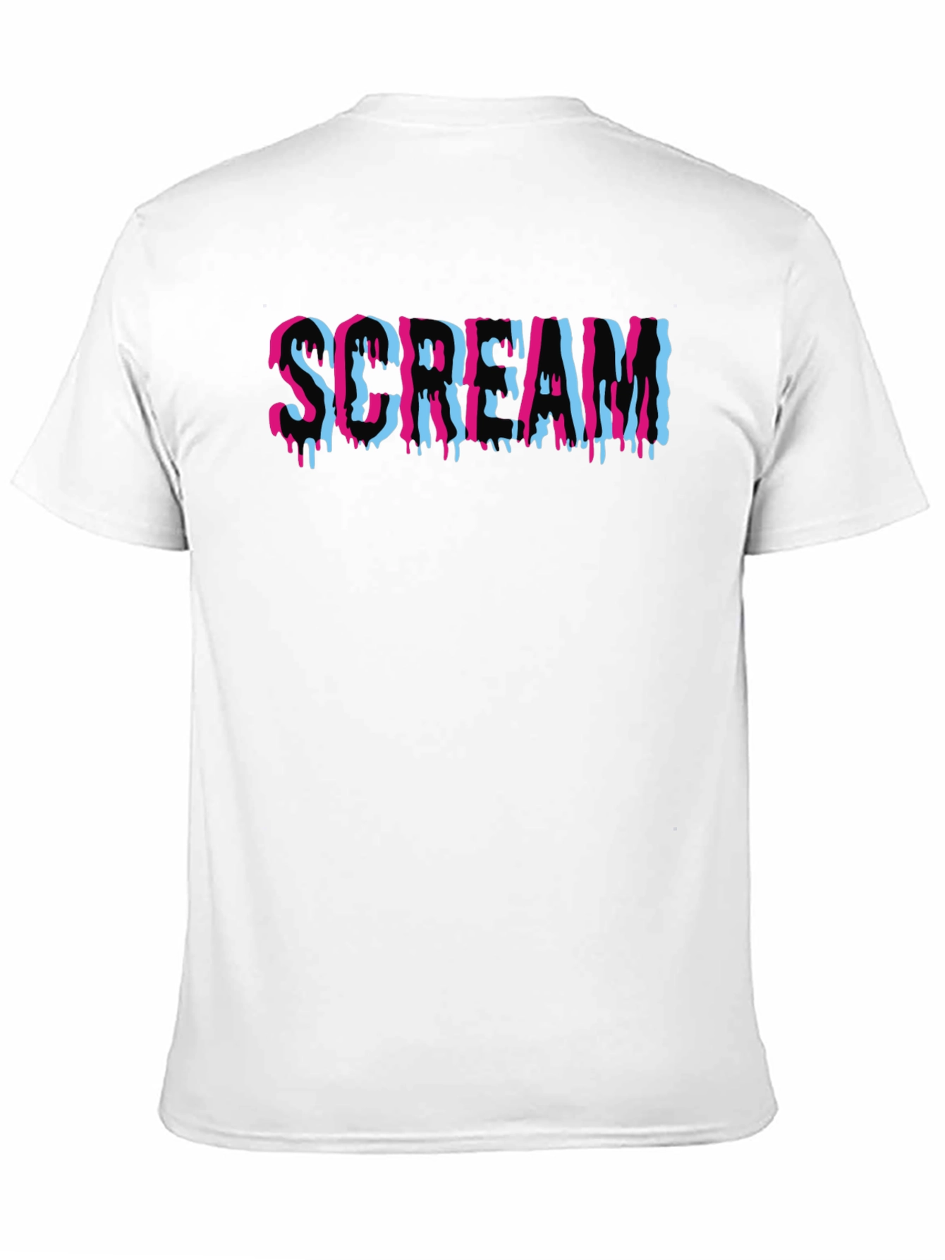 Scream Graphic Print T-Shirt - Black Cotton Blend