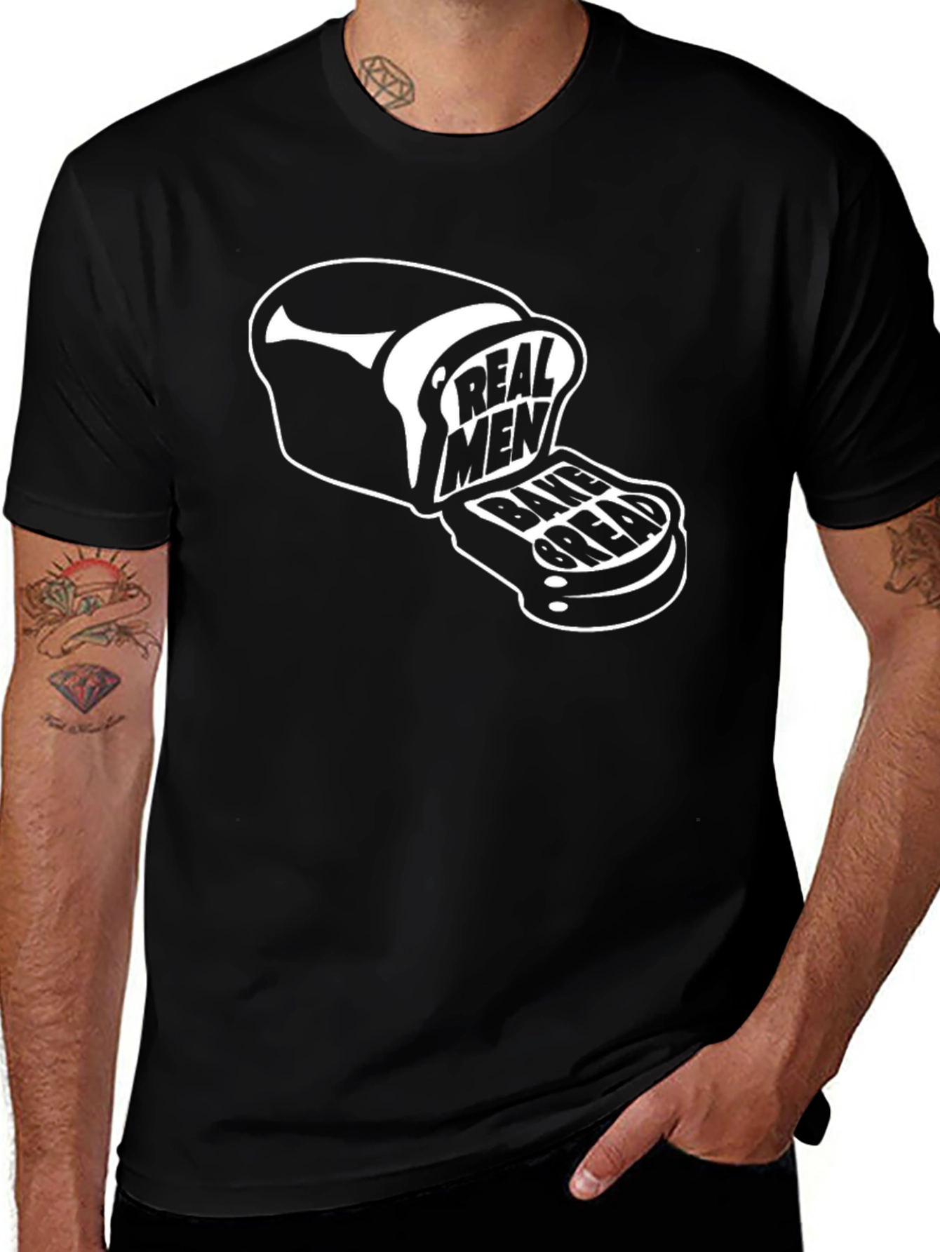 Real Men Bake Bread T-Shirt - Funny Baking Tee