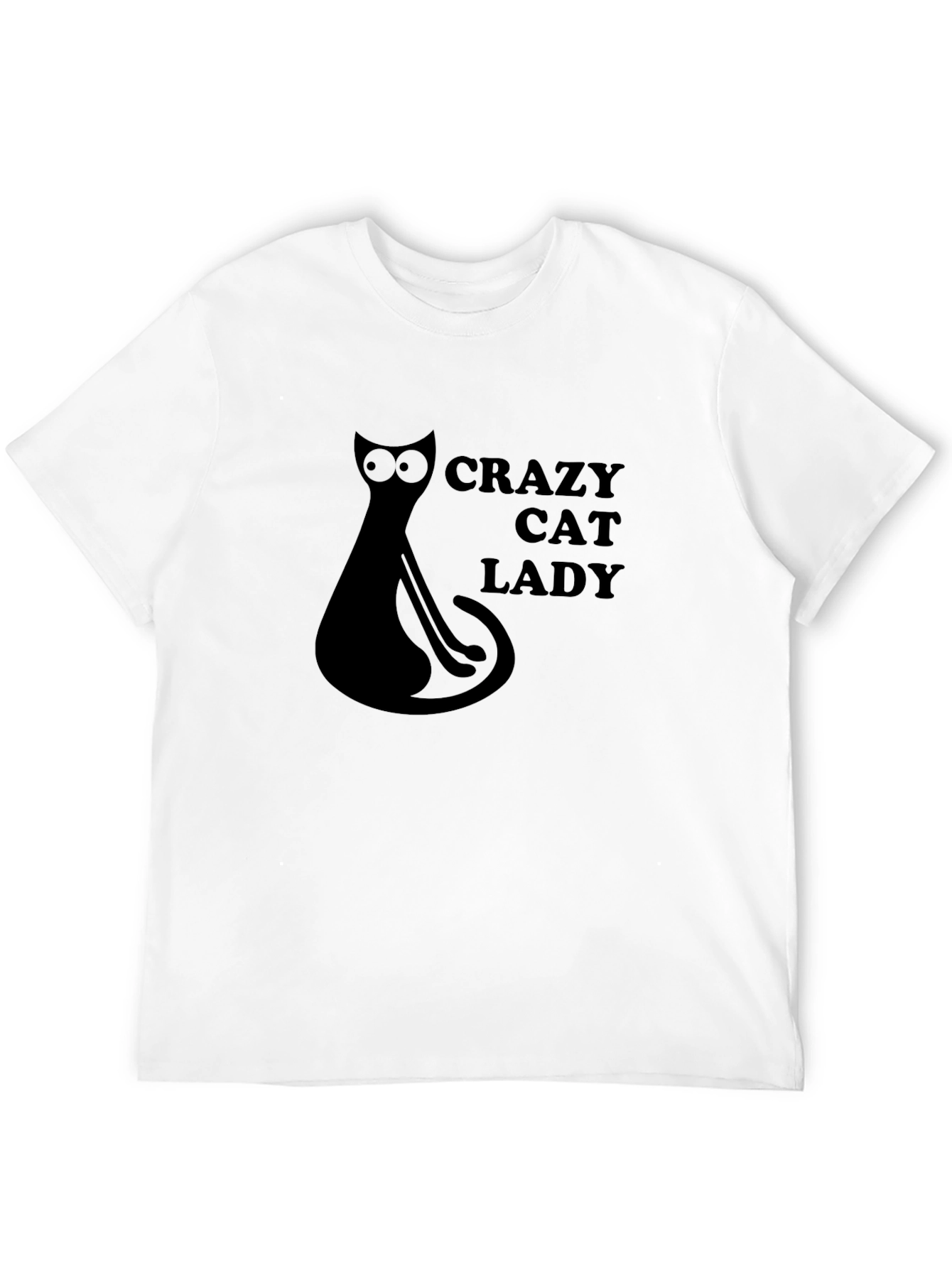 Crazy Cat Lady Black Graphic T-Shirt