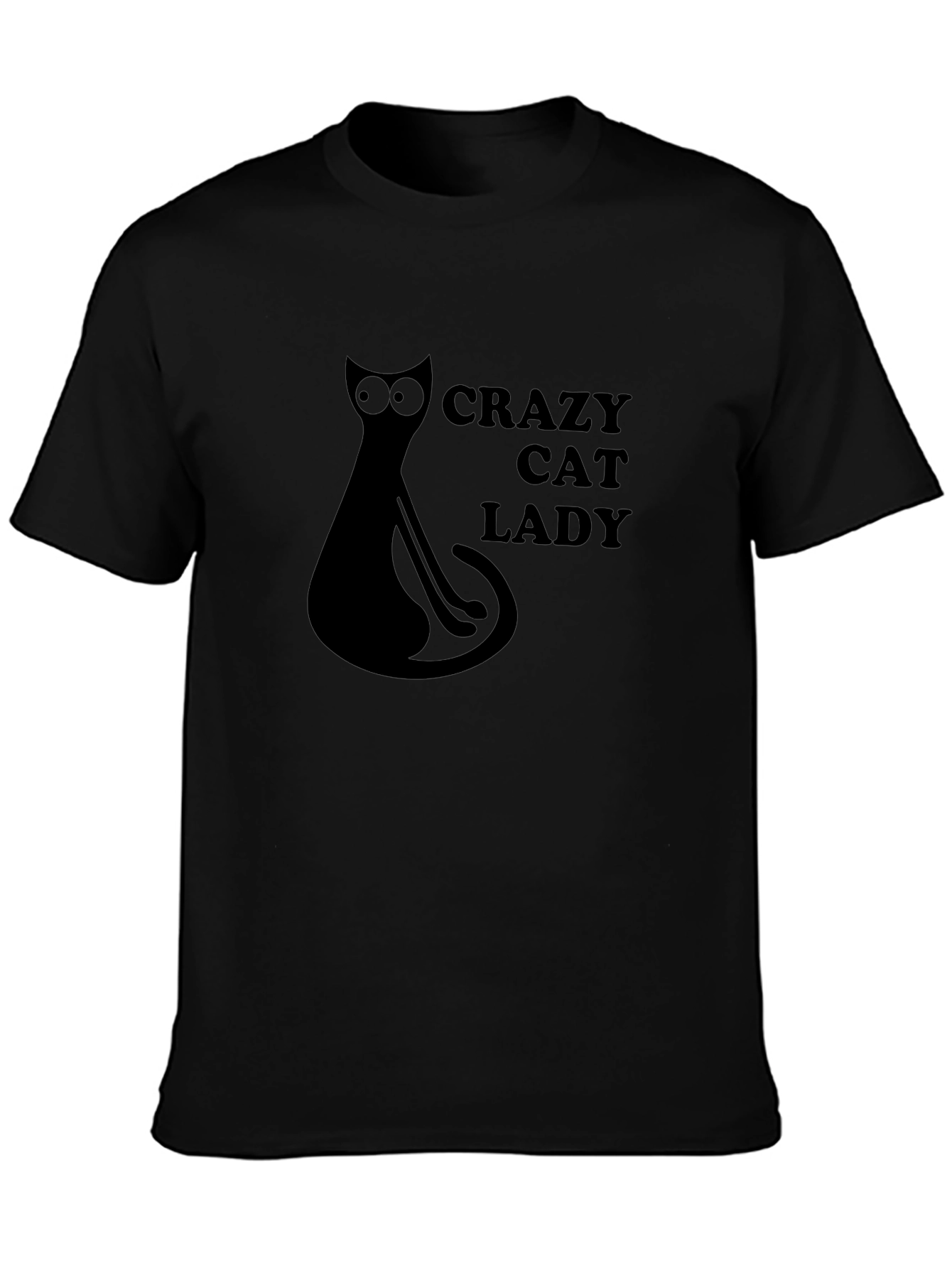 Crazy Cat Lady Black Graphic T-Shirt