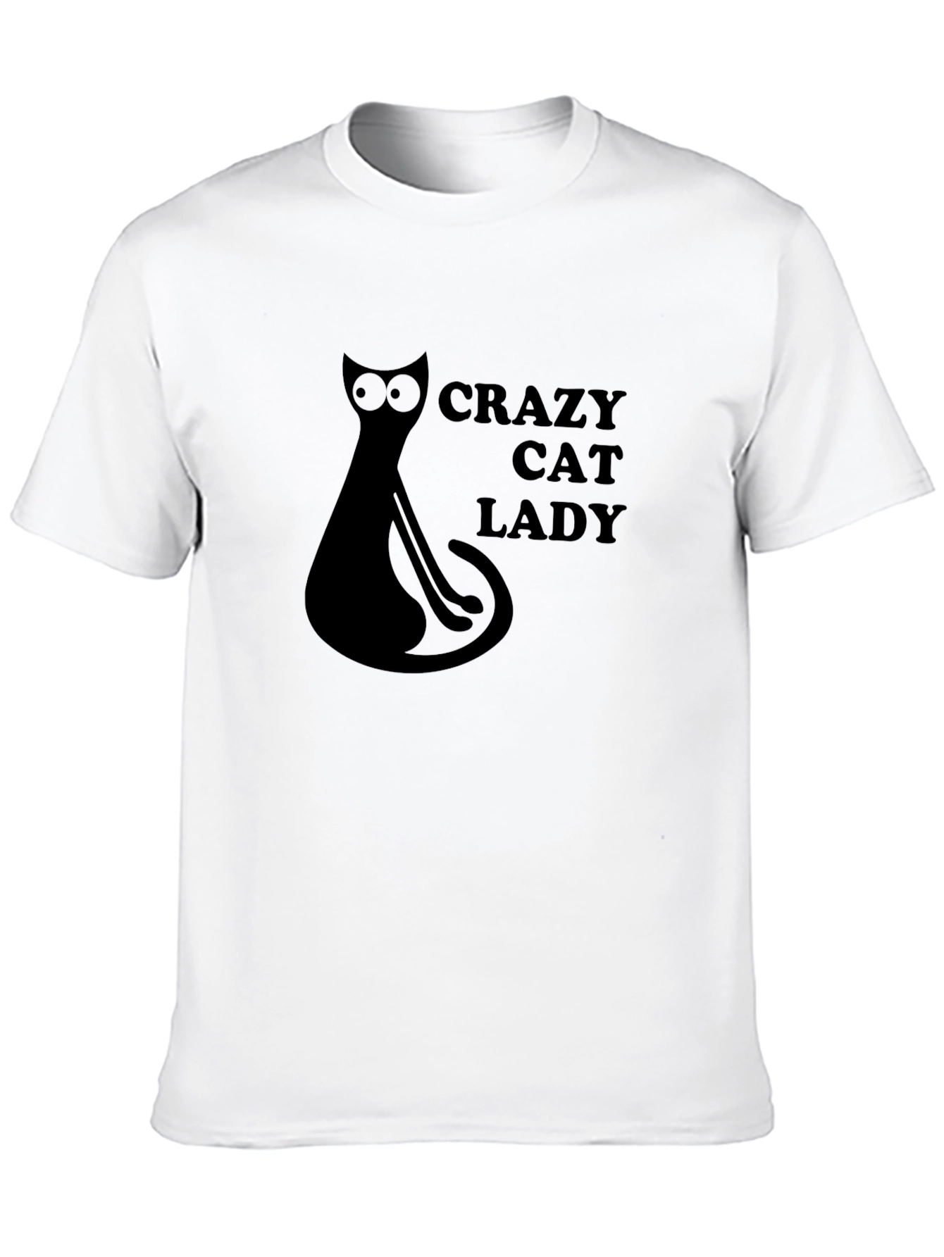 Crazy Cat Lady Black Graphic T-Shirt