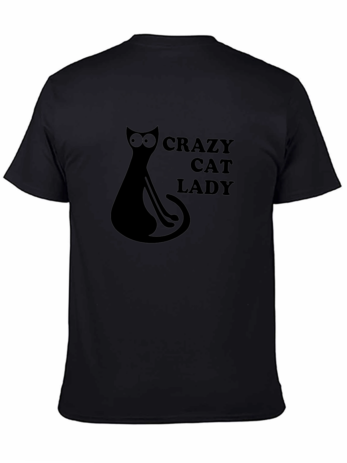Crazy Cat Lady Black Graphic T-Shirt