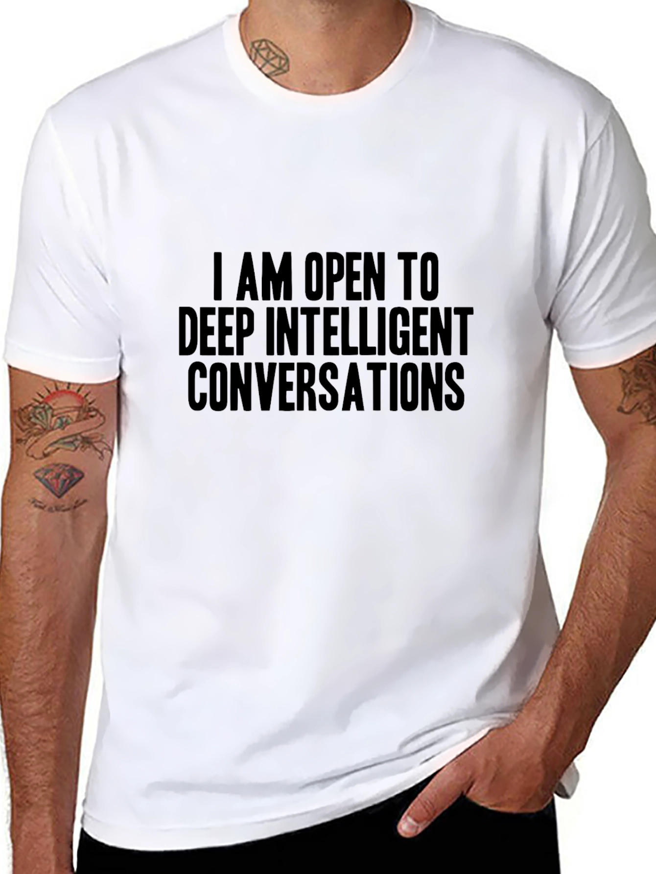 Deep Conversations Graphic Tee - Black