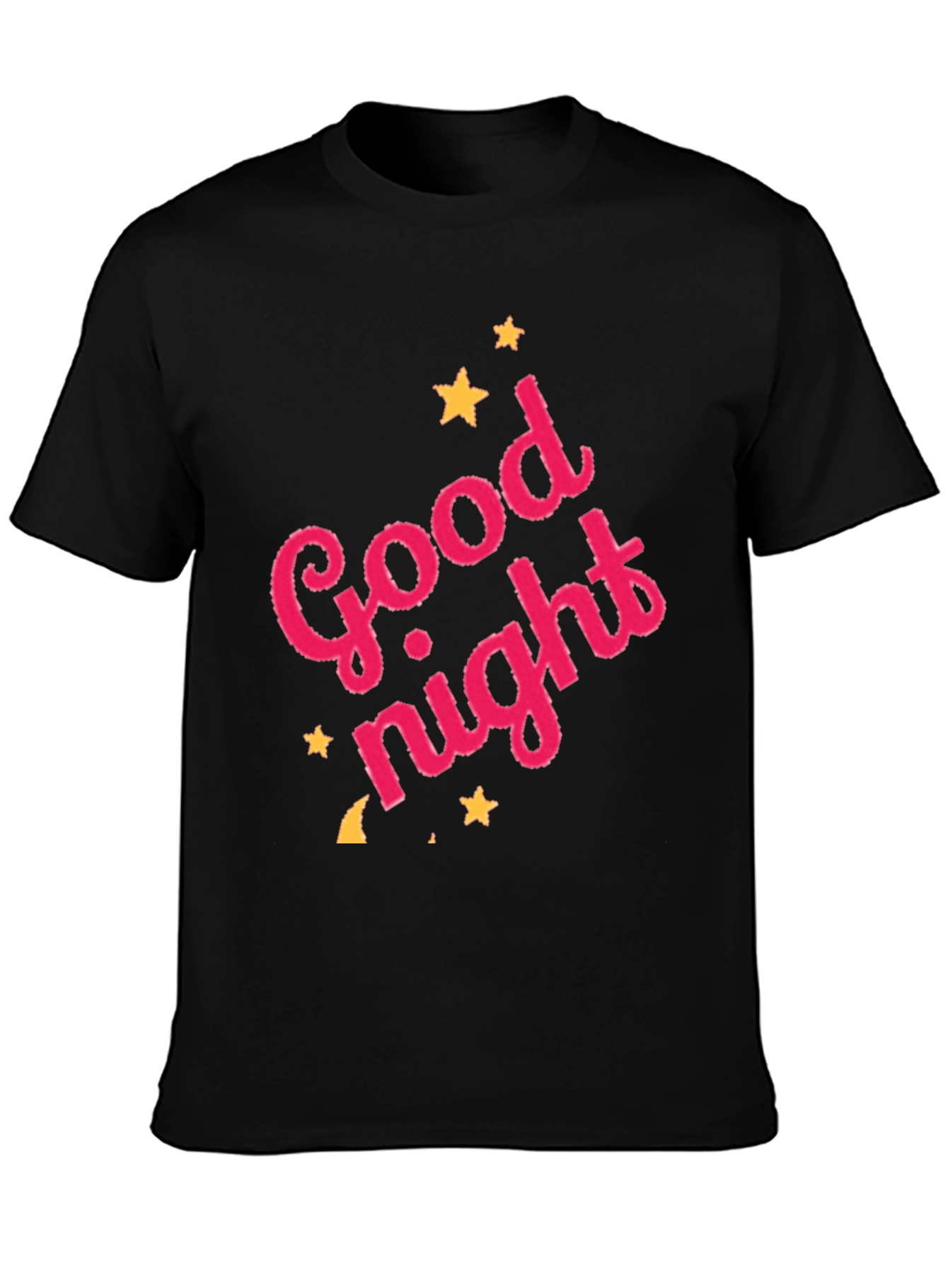 Good Night Graphic Tee - Black Cotton T-Shirt