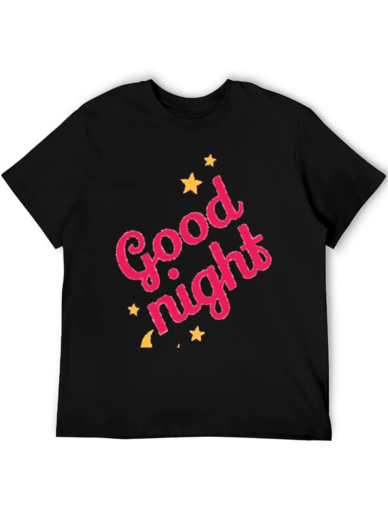 Good Night Graphic Tee - Black Cotton T-Shirt