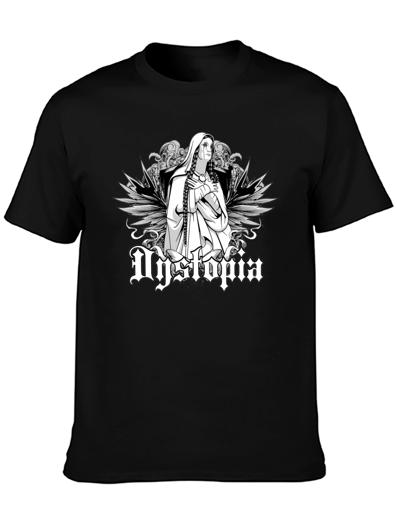Dystopia Graphic Print Black T-Shirt
