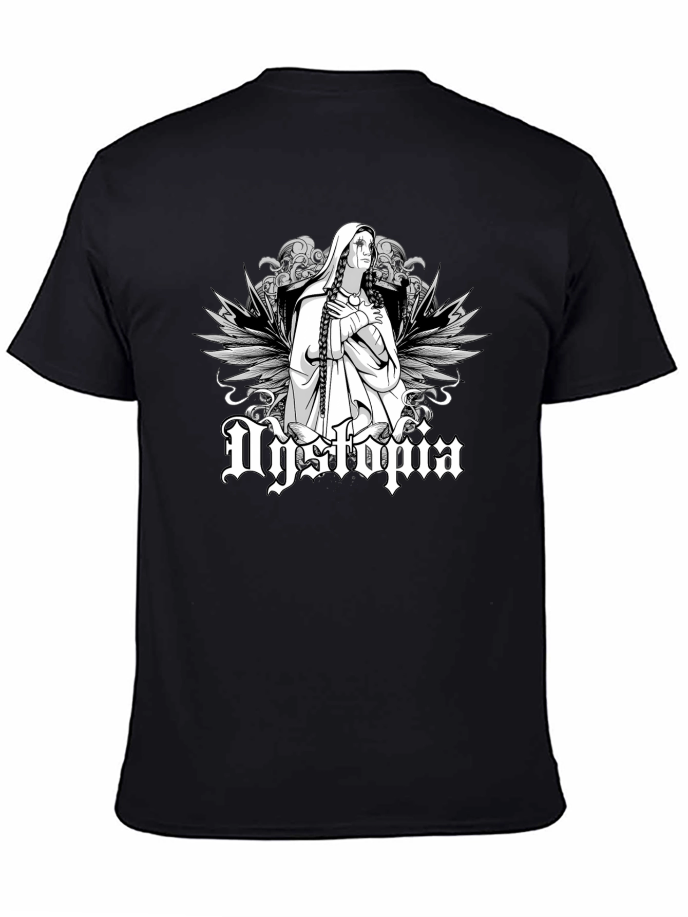 Dystopia Graphic Print Black T-Shirt