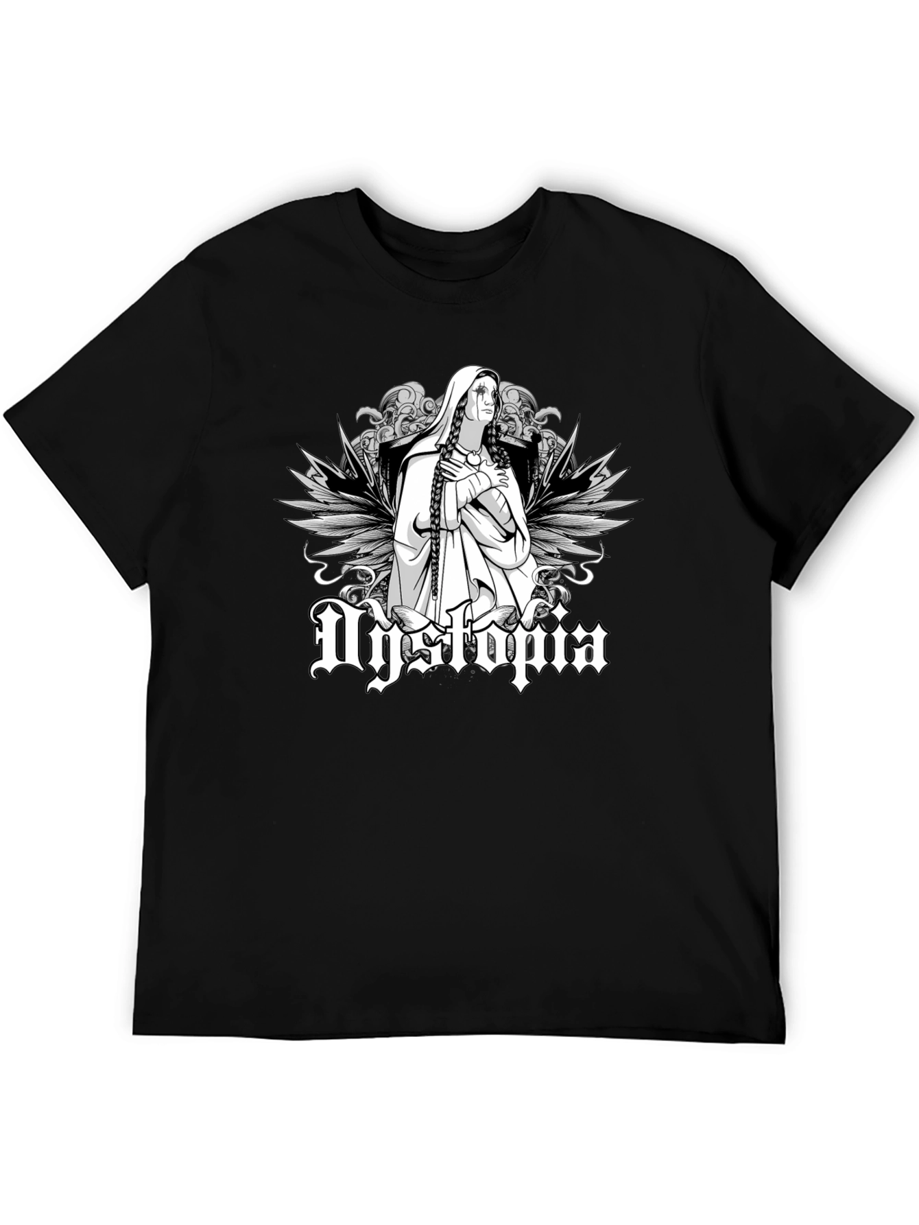 Dystopia Graphic Print Black T-Shirt