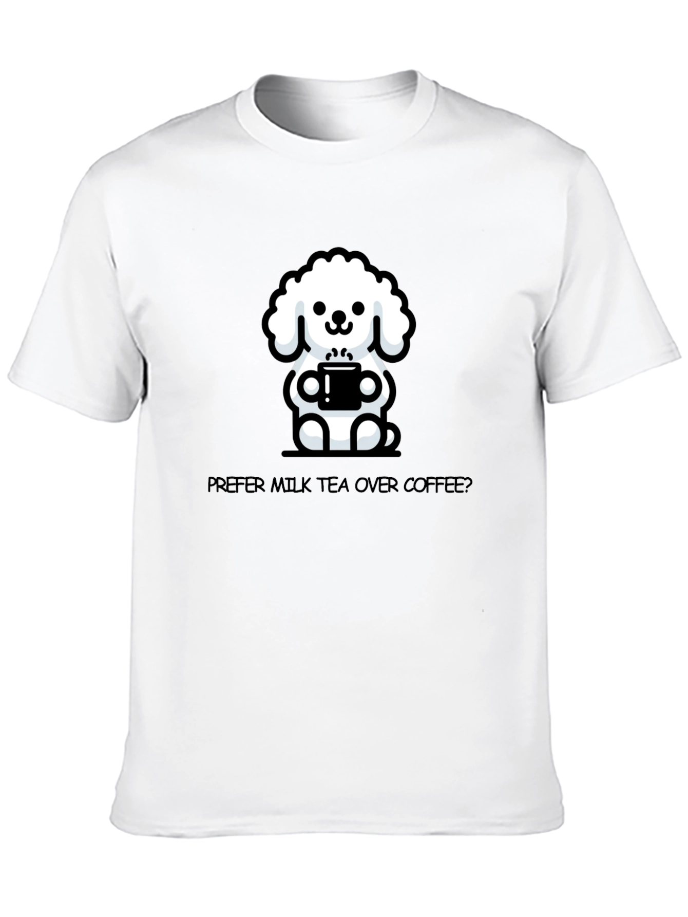 Cute Dog Milk Tea T-Shirt - Unisex Casual Tee