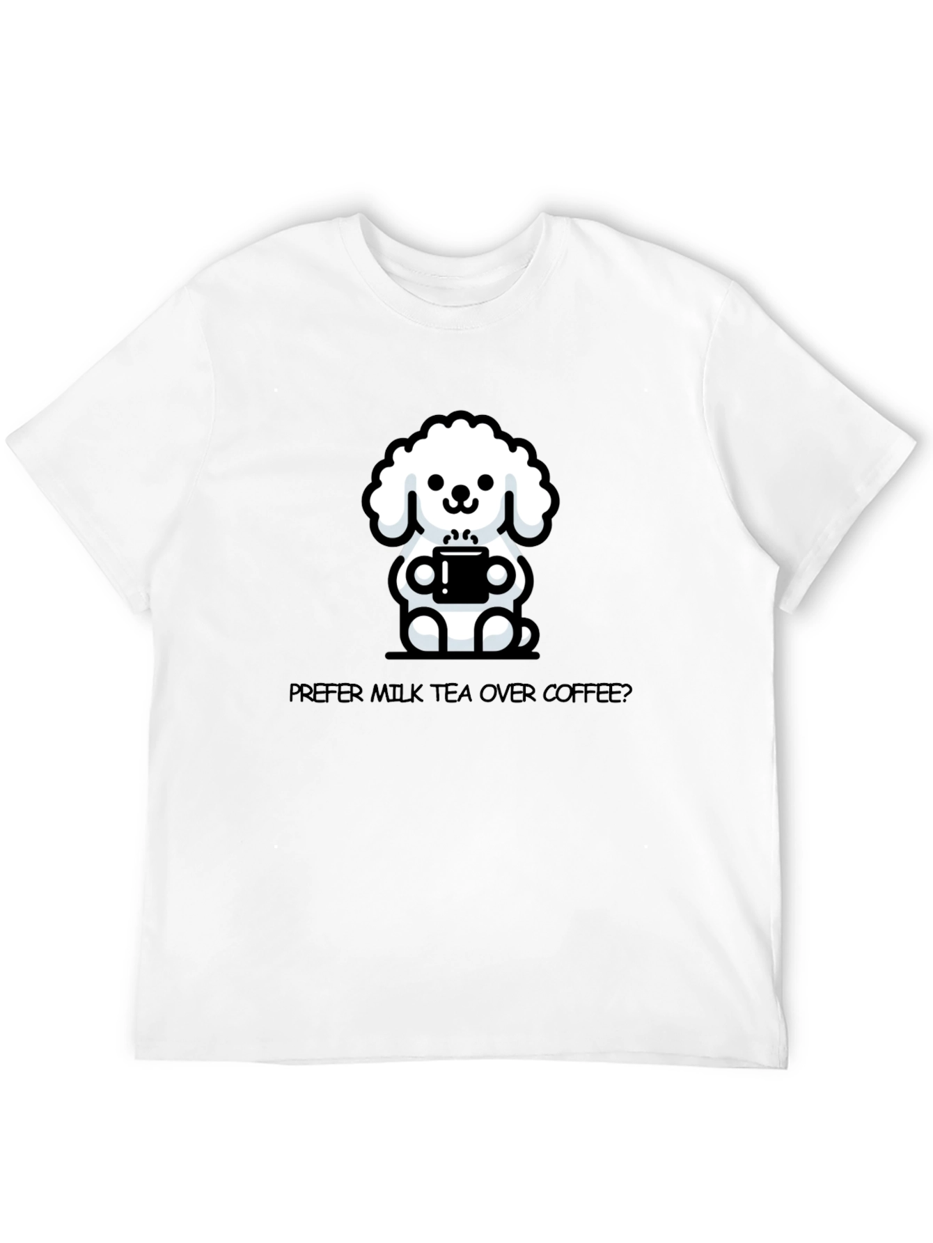 Cute Dog Milk Tea T-Shirt - Unisex Casual Tee