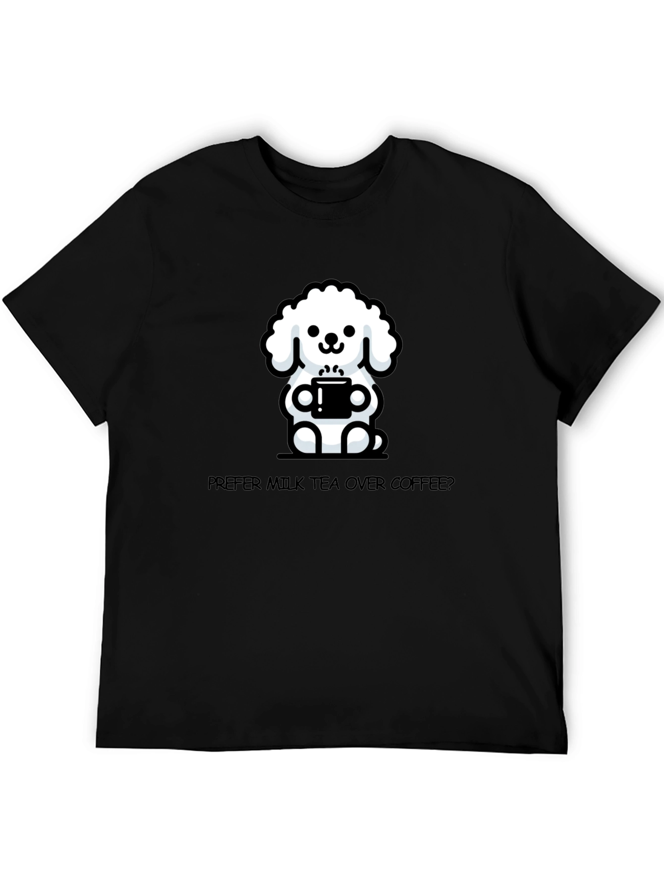 Cute Dog Milk Tea T-Shirt - Unisex Casual Tee