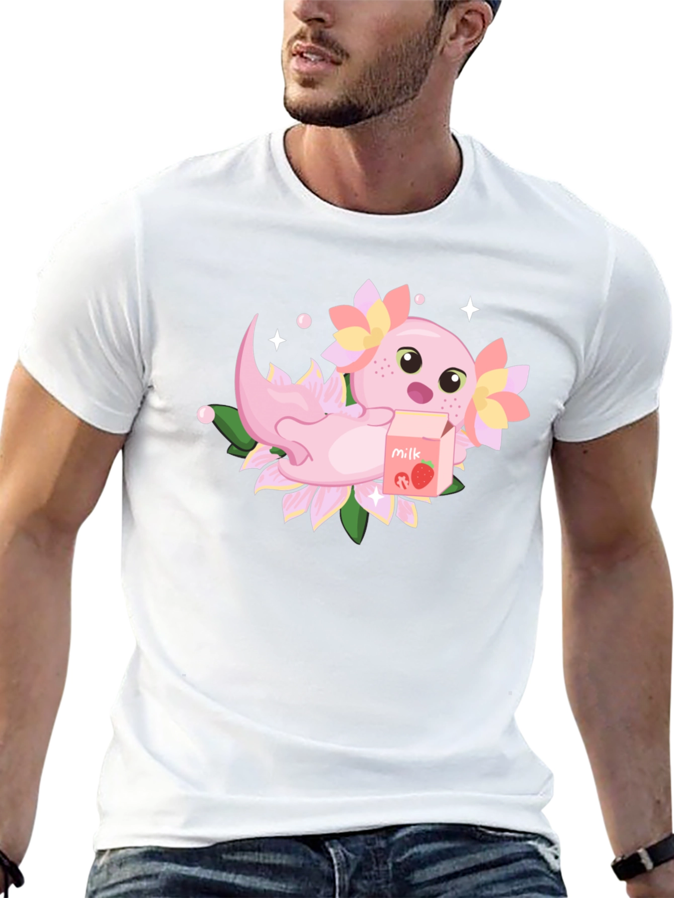 Axolotl Strawberry Milk T-Shirt