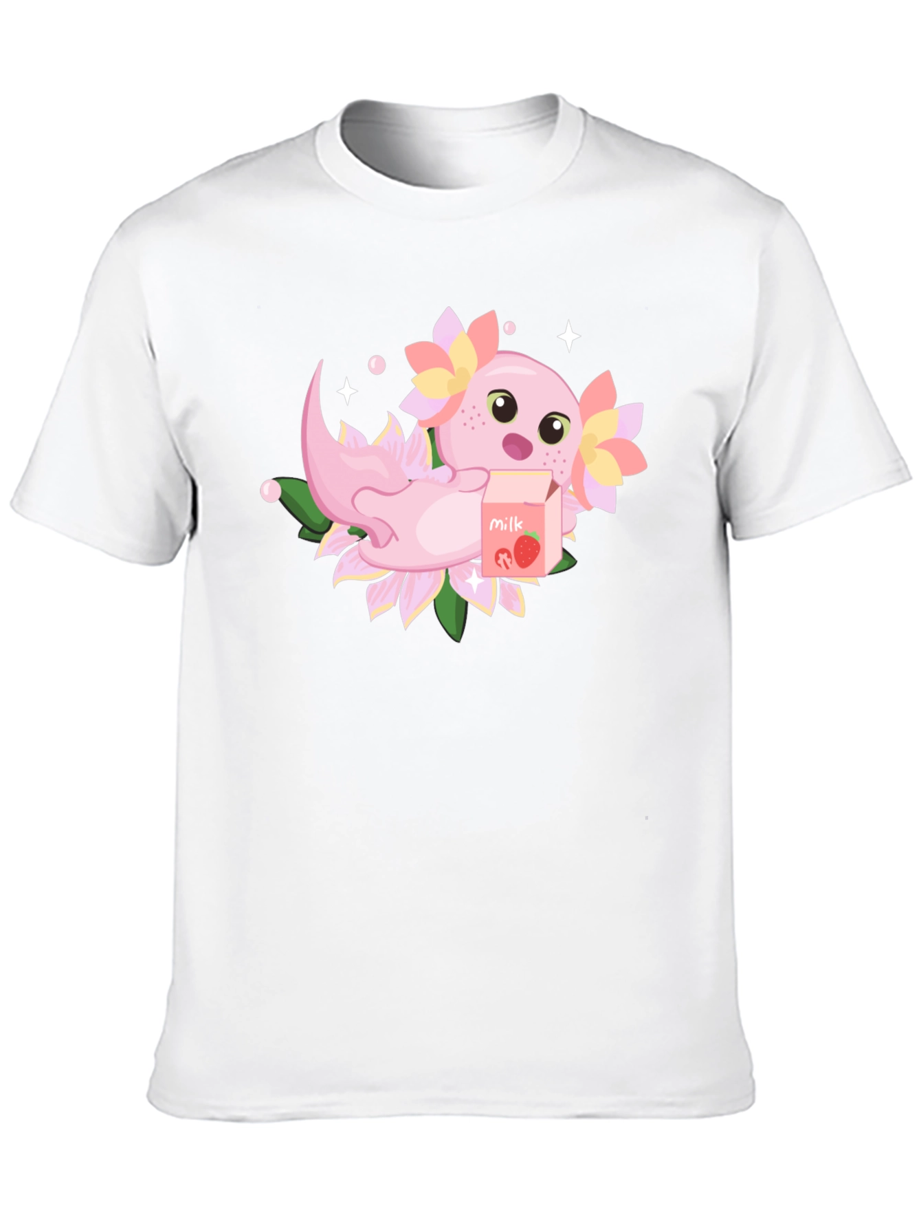 Axolotl Strawberry Milk T-Shirt