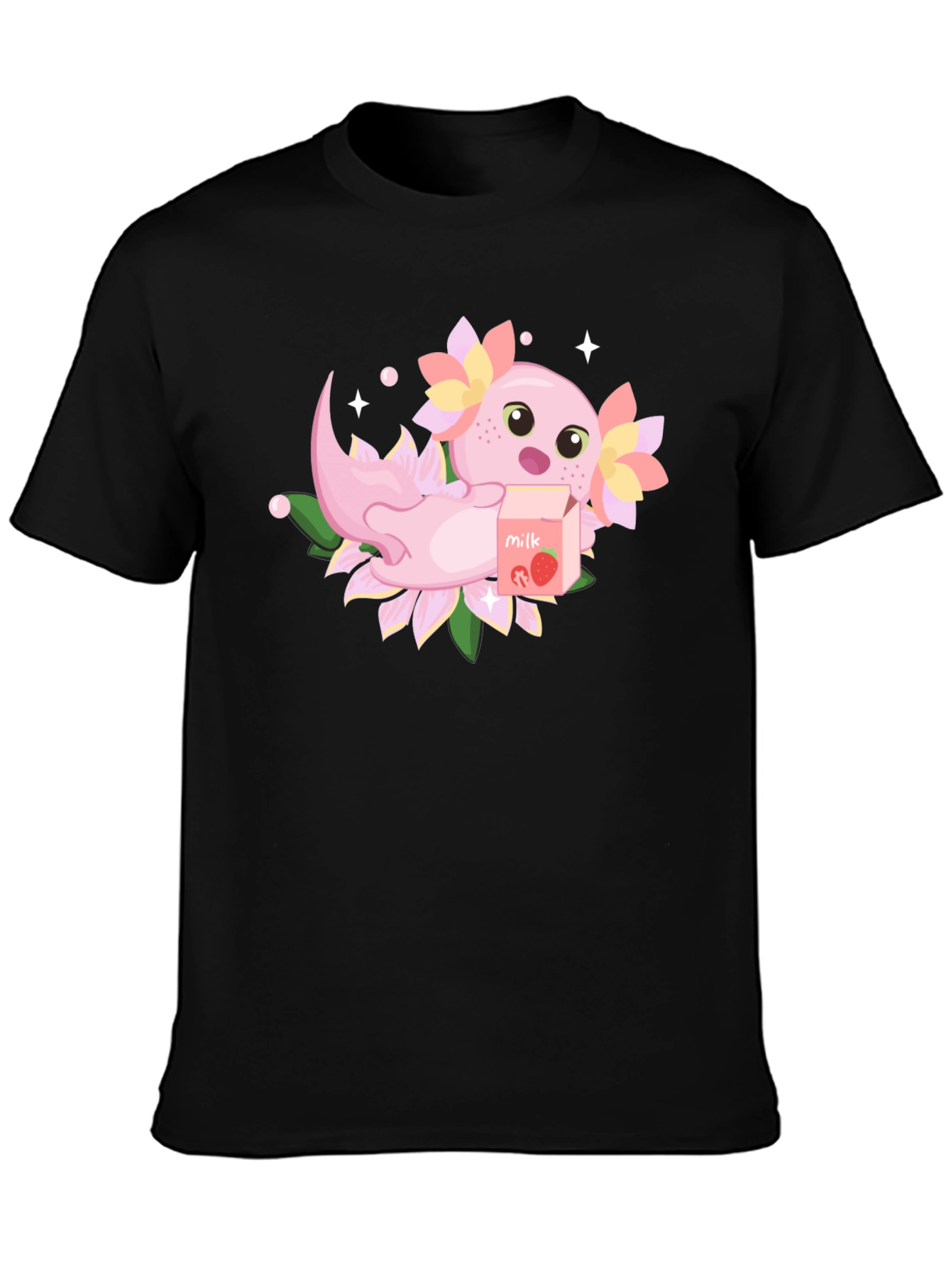 Axolotl Strawberry Milk T-Shirt