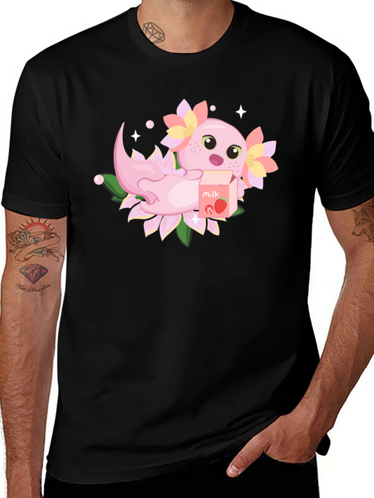 Axolotl Strawberry Milk T-Shirt