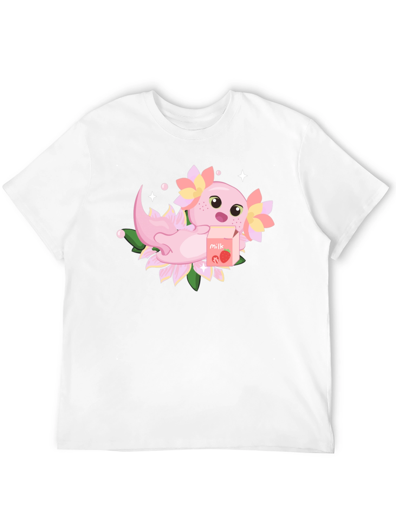 Axolotl Strawberry Milk T-Shirt