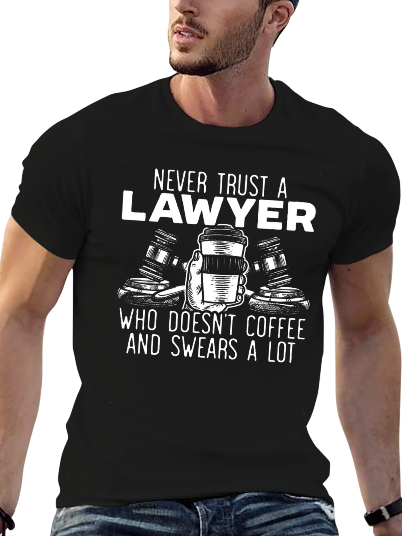 Lawyer Coffee T-Shirt - Never Trust!
