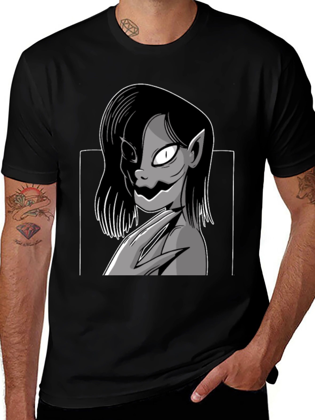 Monster Girl Graphic Tee - Unisex Black T-Shirt