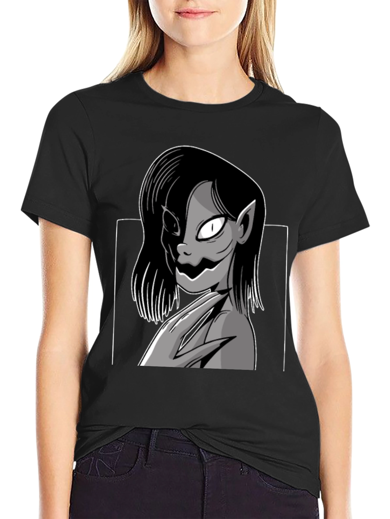 Monster Girl Graphic Tee - Unisex Black T-Shirt