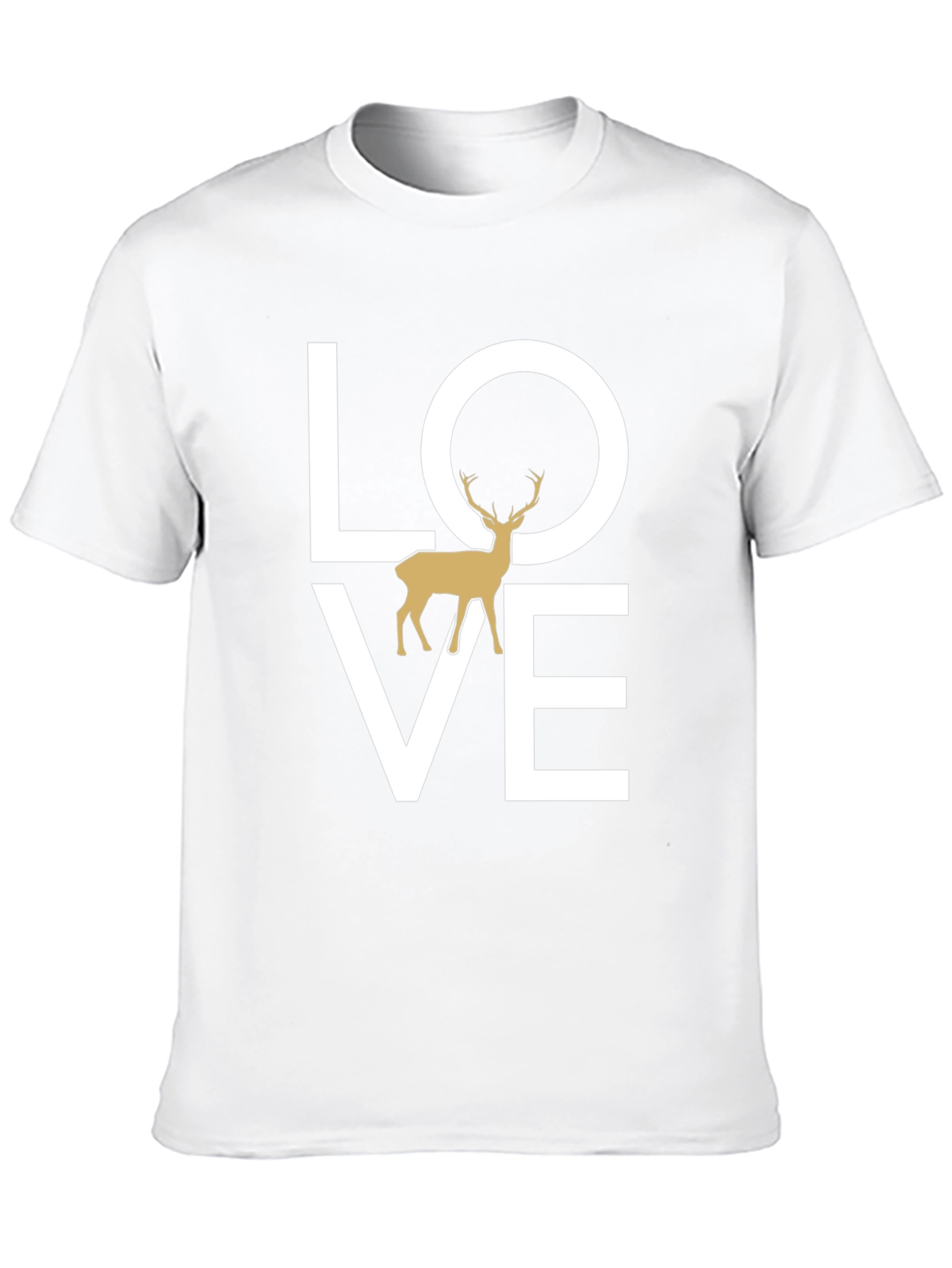 Love Deer Graphic Tee - Black Casual Shirt