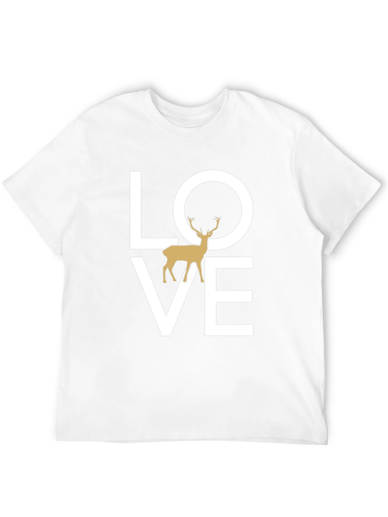 Love Deer Graphic Tee - Black Casual Shirt