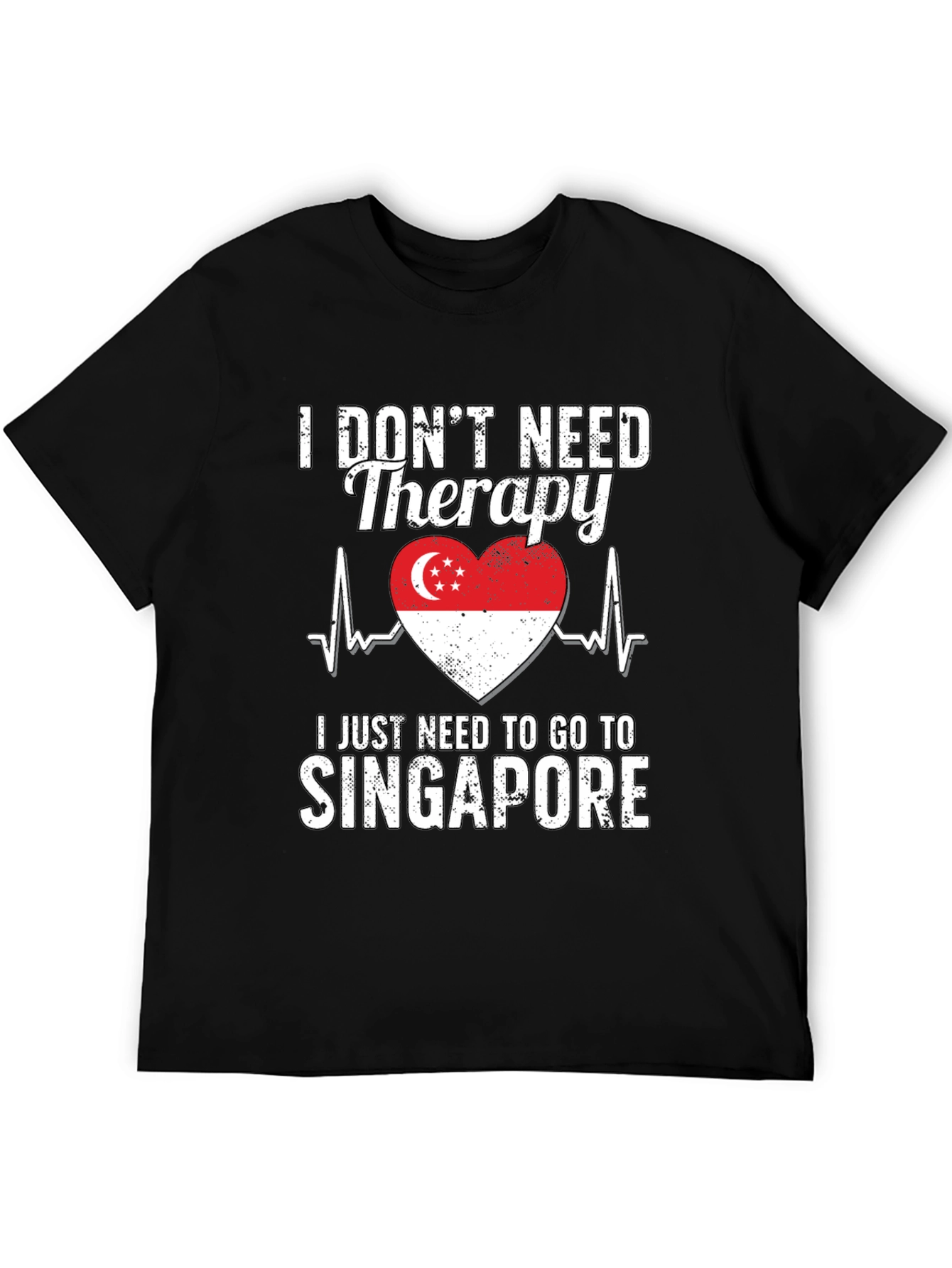 Singapore Therapy T-Shirt - Heart Flag Design