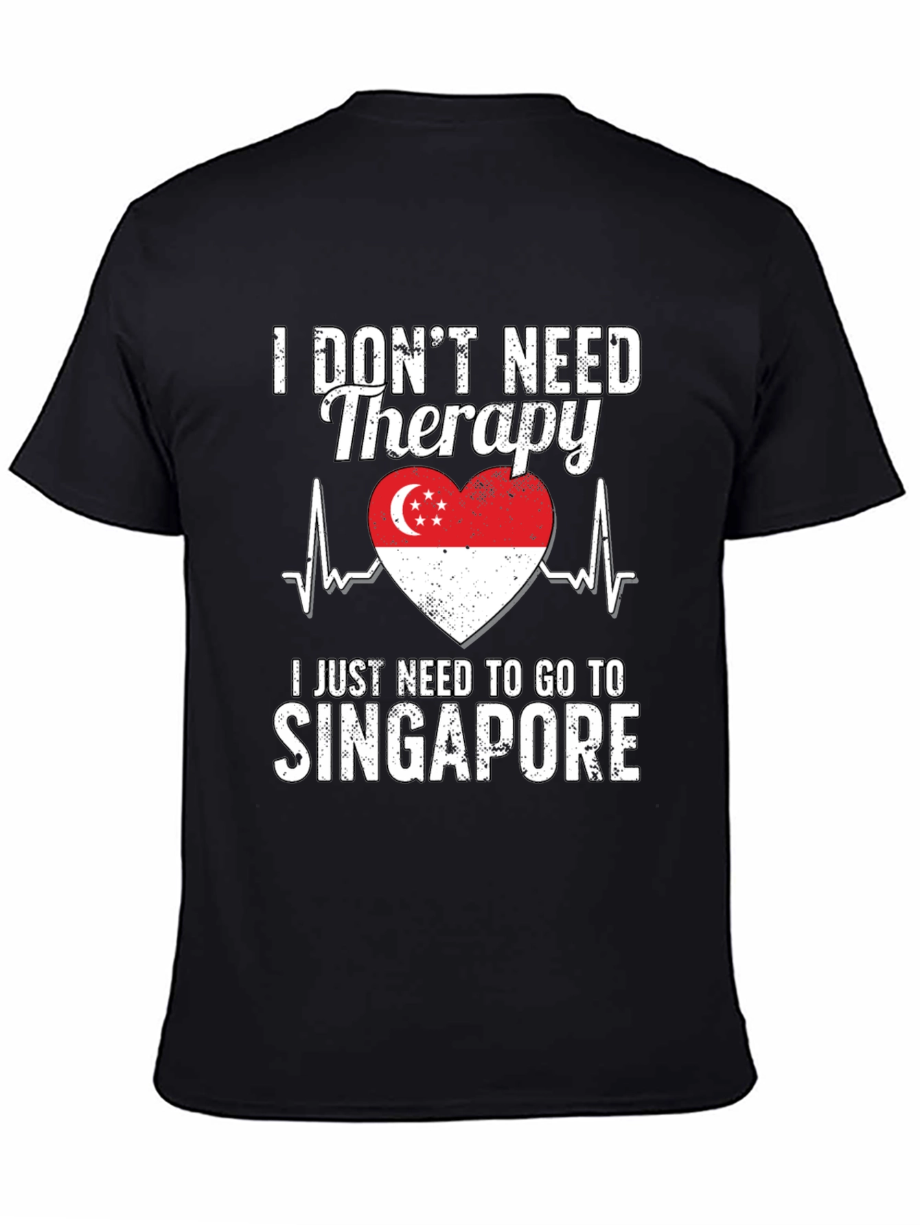Singapore Therapy T-Shirt - Heart Flag Design