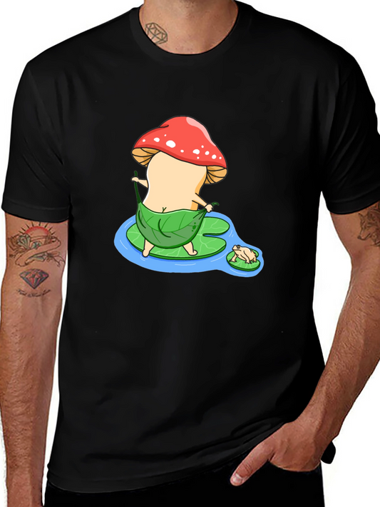 Mushroom Cartoon Graphic T-Shirt