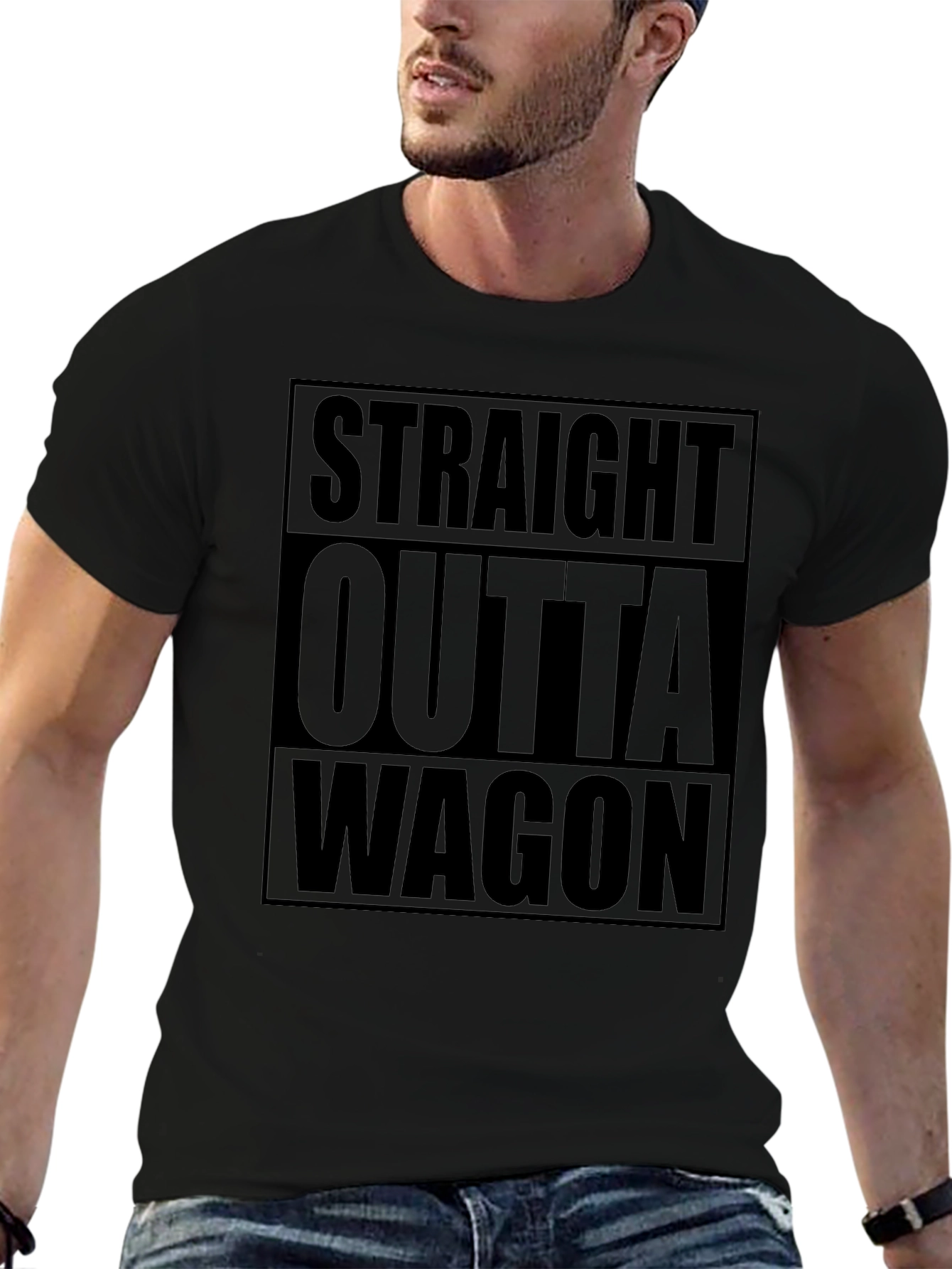 Straight Outta Wagon - Novelty Graphic Tee