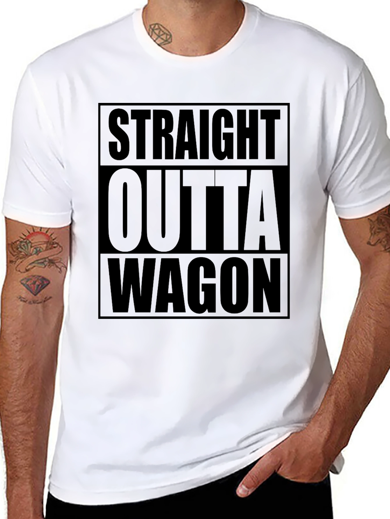 Straight Outta Wagon - Novelty Graphic Tee