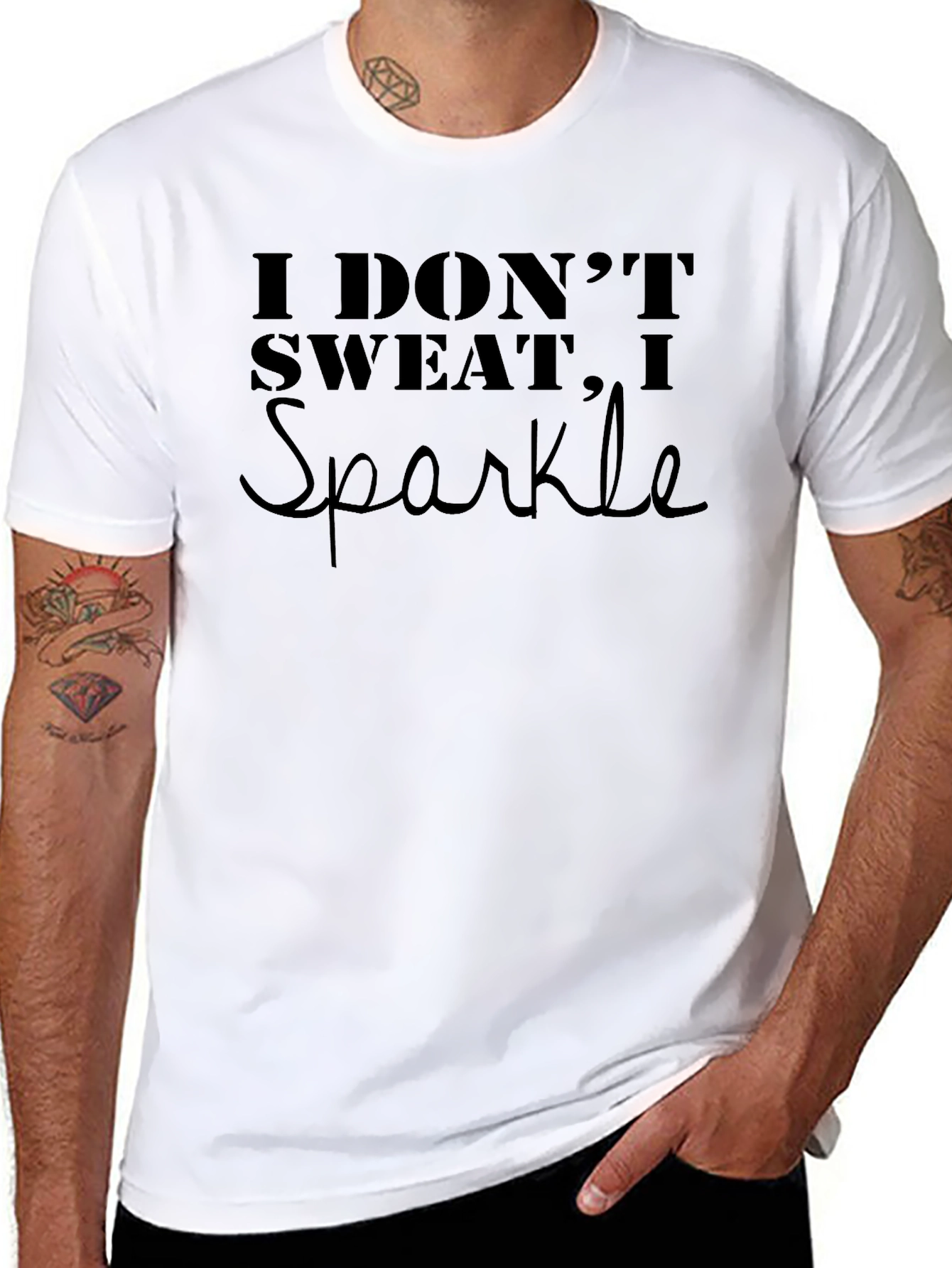 I Dont Sweat I Sparkle Black T-Shirt