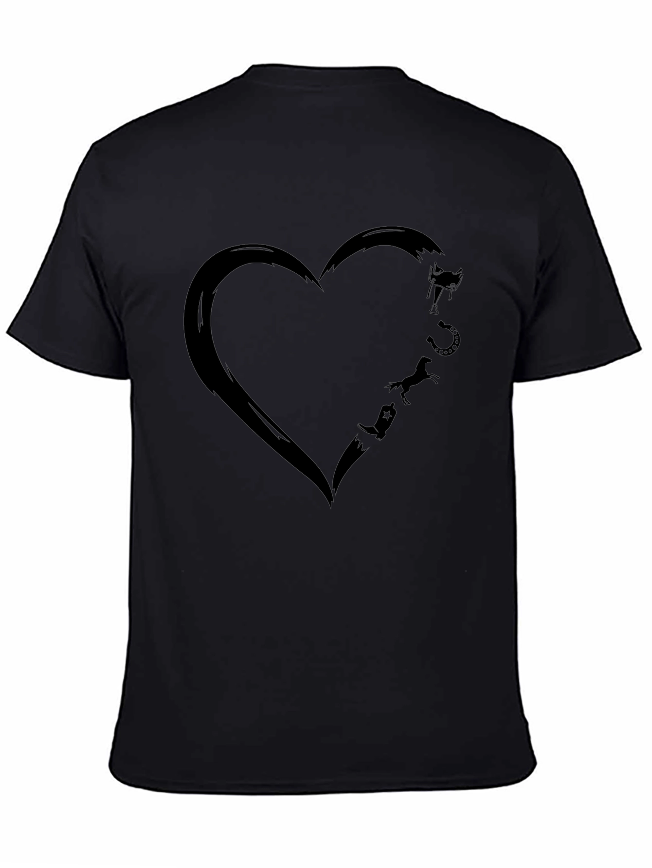 Cowboy Love Heart Graphic T-Shirt
