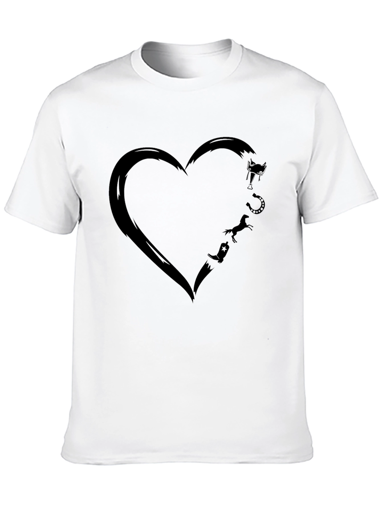 Cowboy Love Heart Graphic T-Shirt
