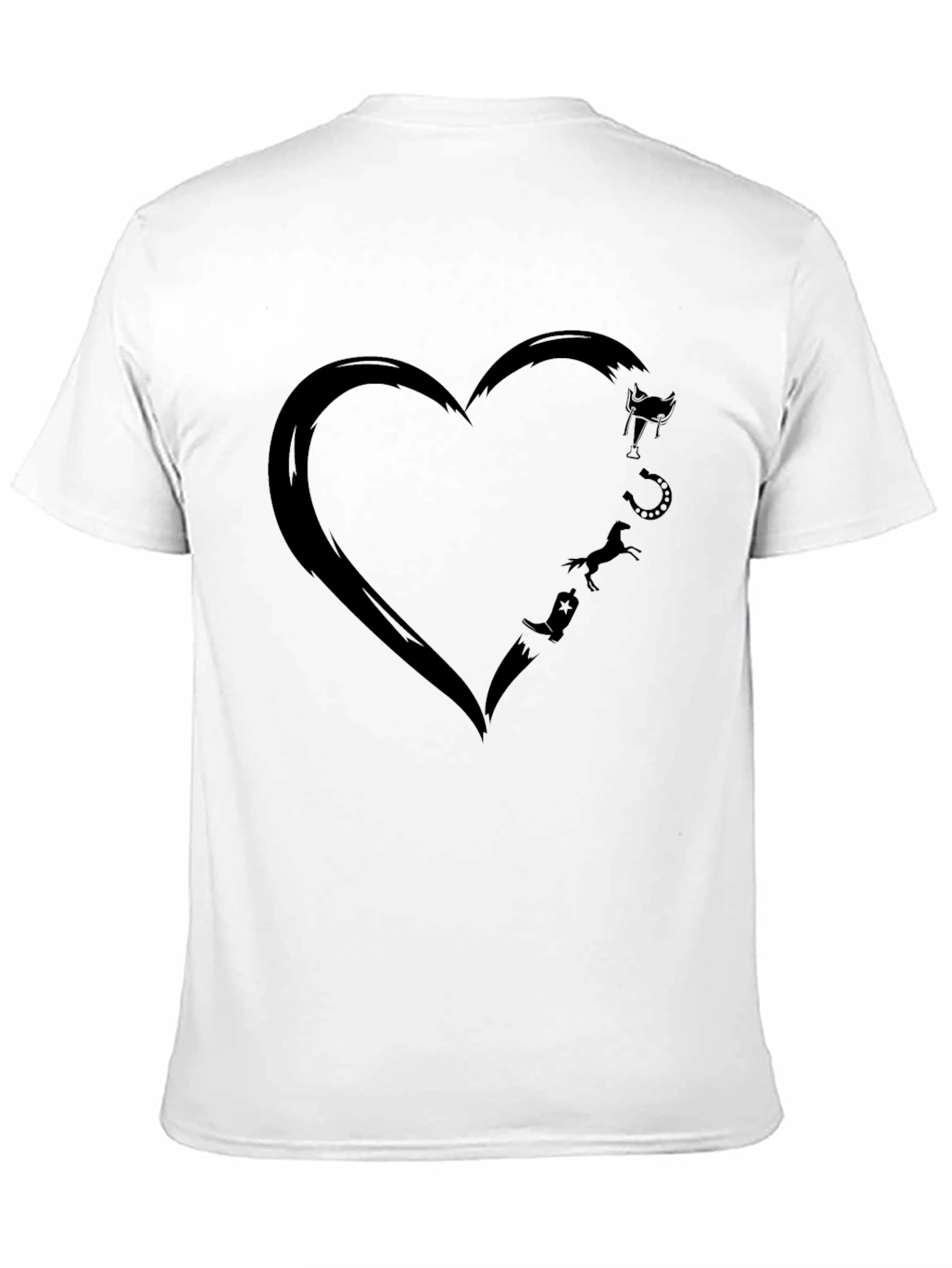Cowboy Love Heart Graphic T-Shirt
