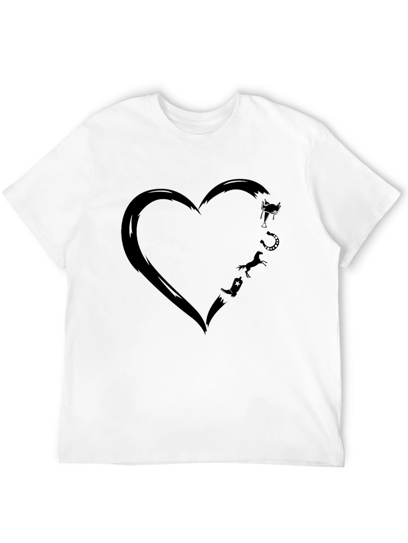 Cowboy Love Heart Graphic T-Shirt