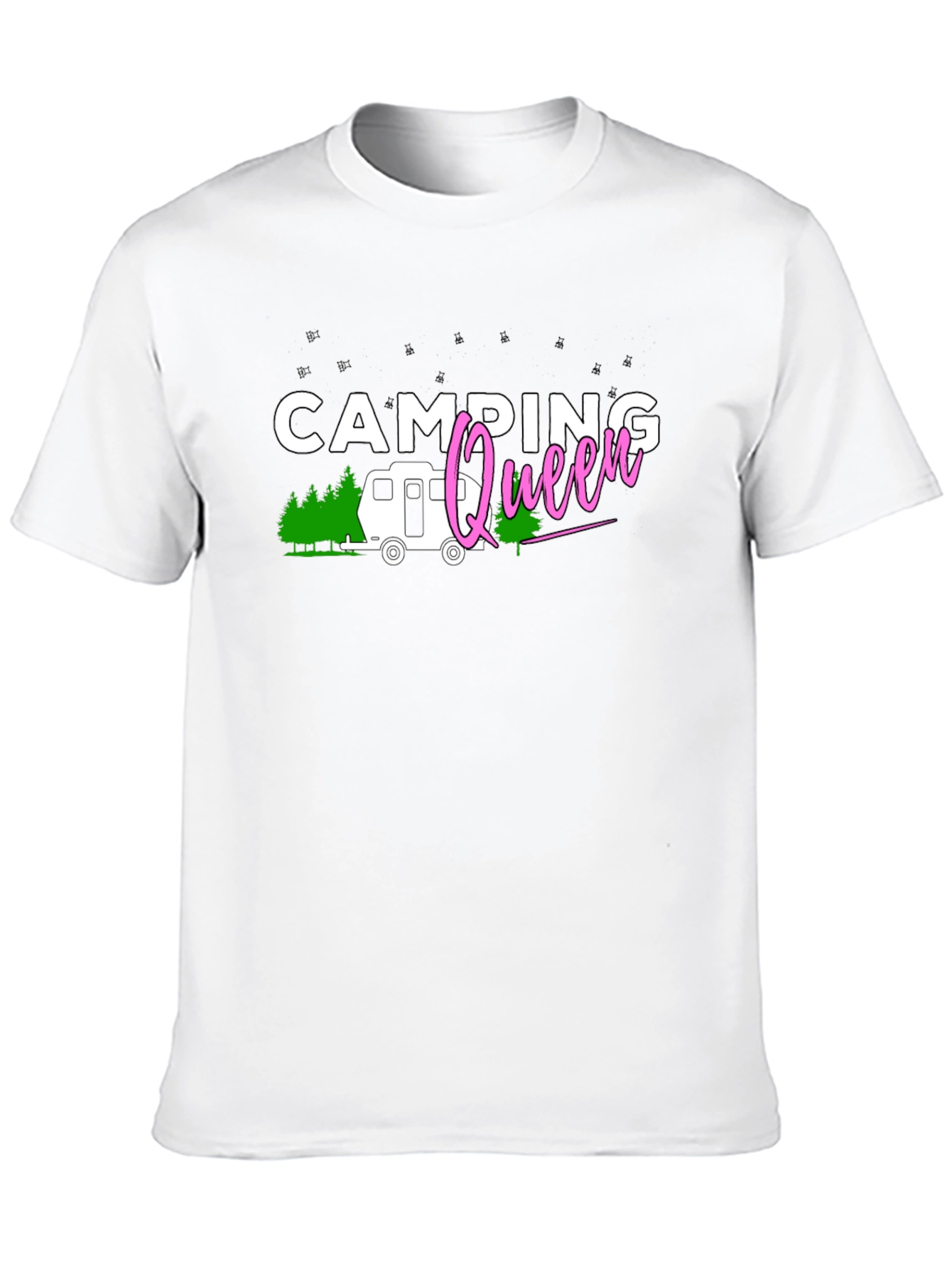 Camping Queen Black T-Shirt