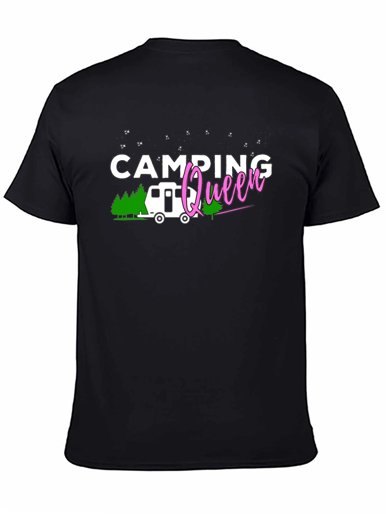 Camping Queen Black T-Shirt