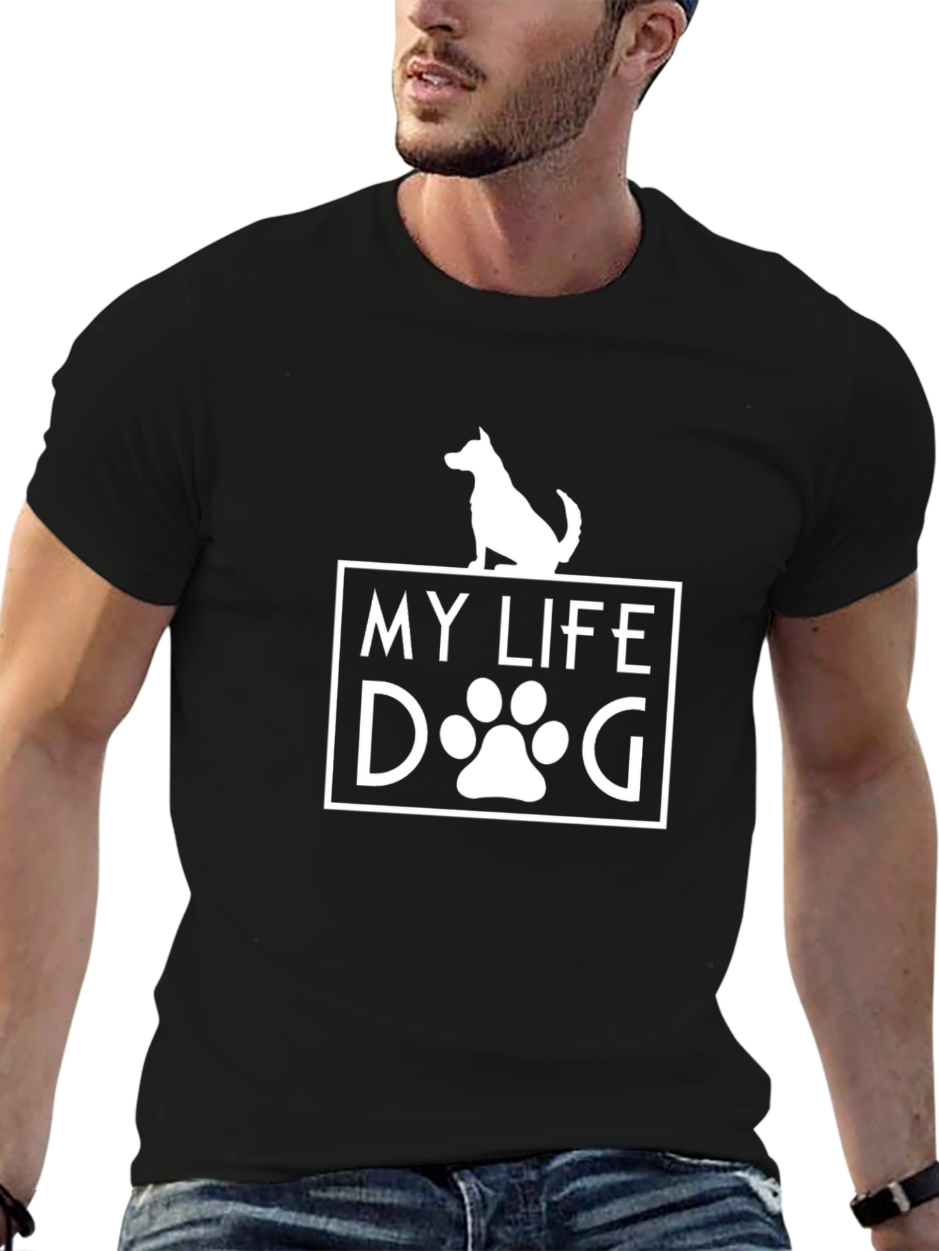 My Life Dog T-Shirt - Black